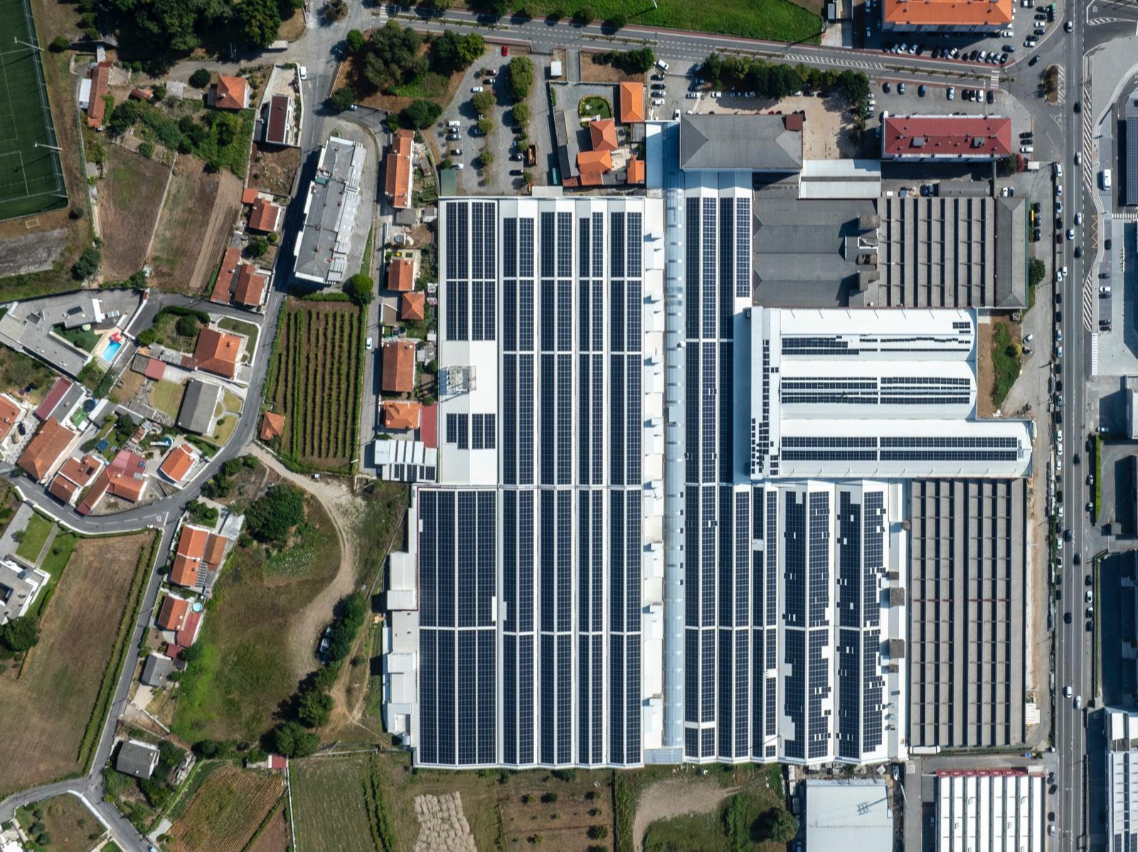 Central solar instalada na Riopele