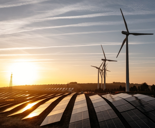 hybrid wind and solar park.