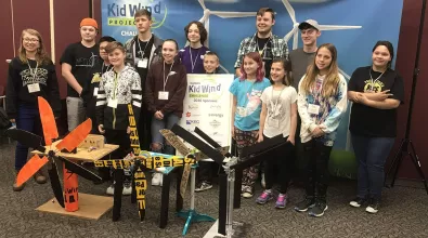 kid wind project team composed of children