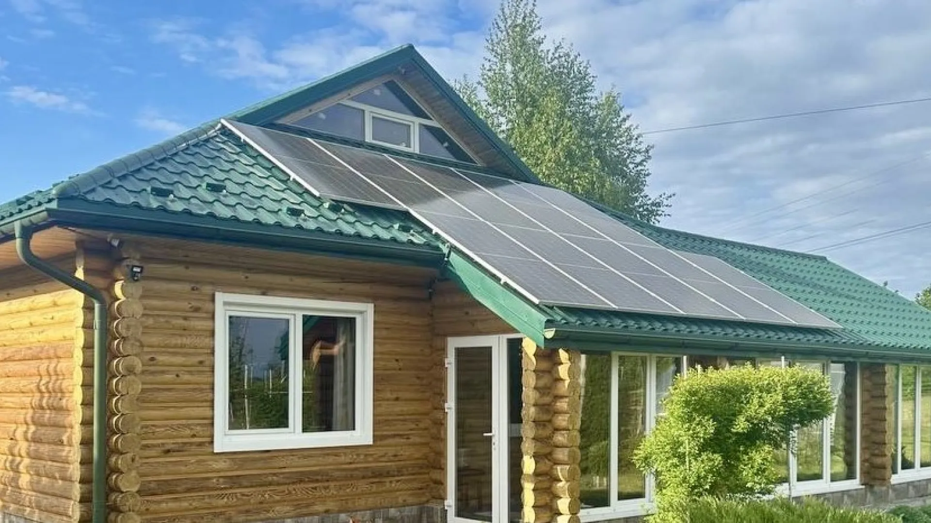 solar on a home in Ukraine