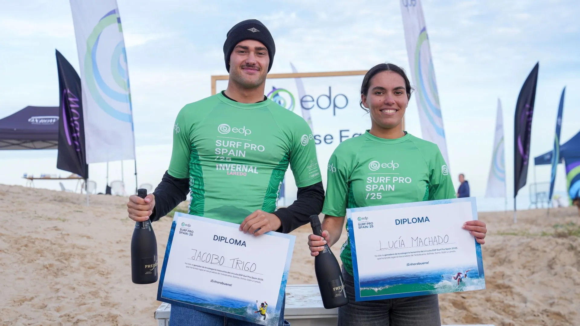 Jacobo Trigo y Lucía Machado, ganadores.
