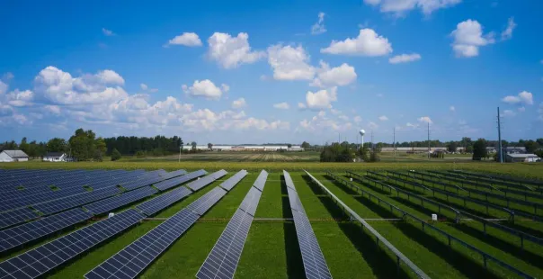 Solar panels at Blue Harvest Solar in Ohio