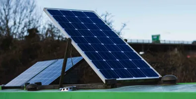 image of an installed solar panel