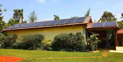 house with solar panels