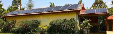 house with solar panels
