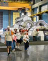 Group of neighbors tours the power plant