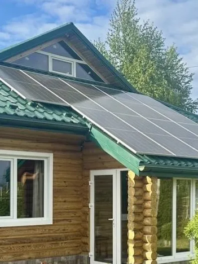 solar on a home in Ukraine